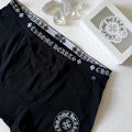 Chrome Hearts brand black and white color-blocked belted men's boxer briefs