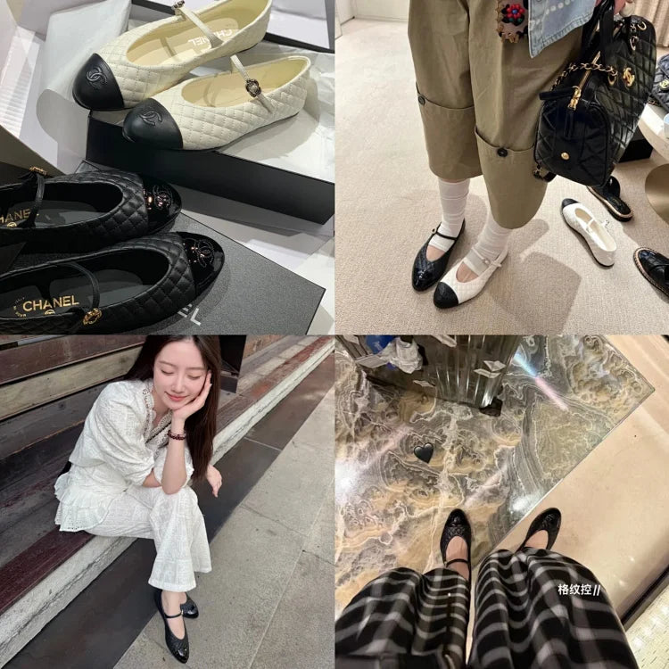Chanel Lambskin Mary Jane Flats (2 Colors)