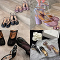 Maison Margiela Tabi Pink Patent Calfskin Ankle Straps High Heels